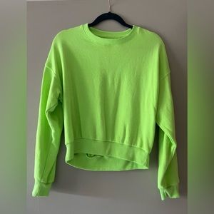 American Eagle bright green crewneck